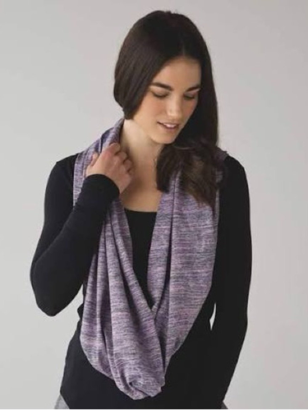 Lululemon Vinyasa Scarf in Heathered Pink Gray